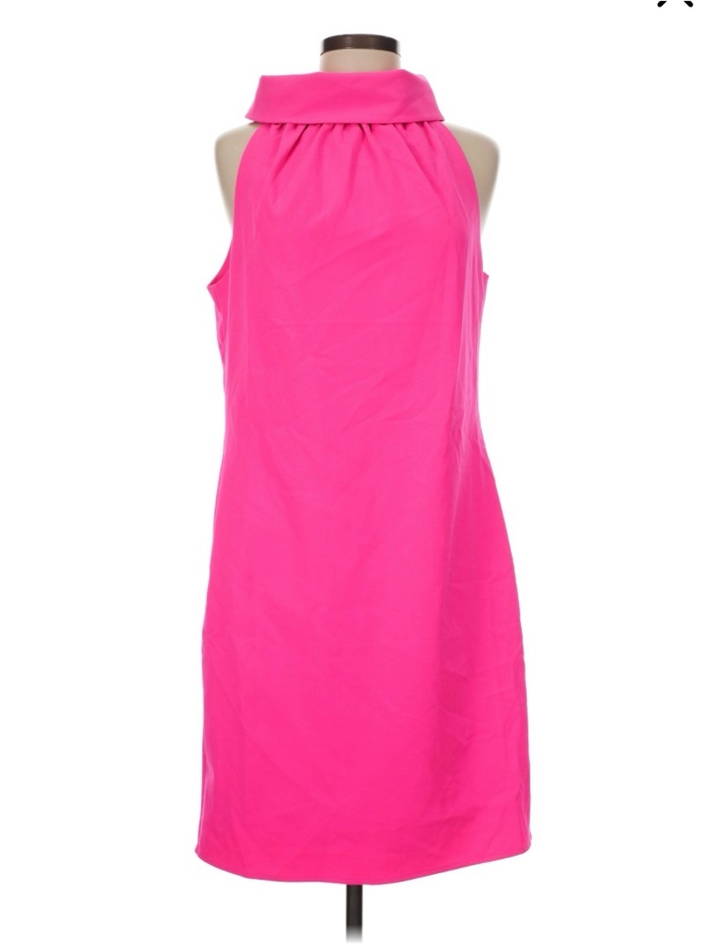 Sail to Sable High-Neck Shift Dress - Hot Pink with button back NWOT!